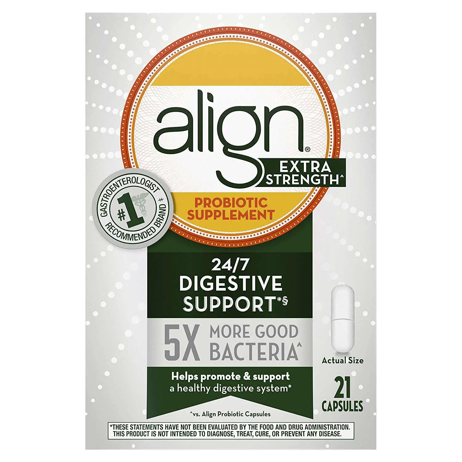 2 Pack Align 5X Extra Strength Probiotic Supplement 21 ...