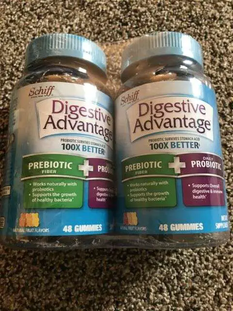 (2 Pack Digestive Advantage Prebiotic Fiber Plus Probiotic ...