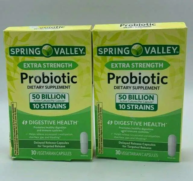 2x Spring Valley Extra Strength Probiotic 50 Billon 30 ...
