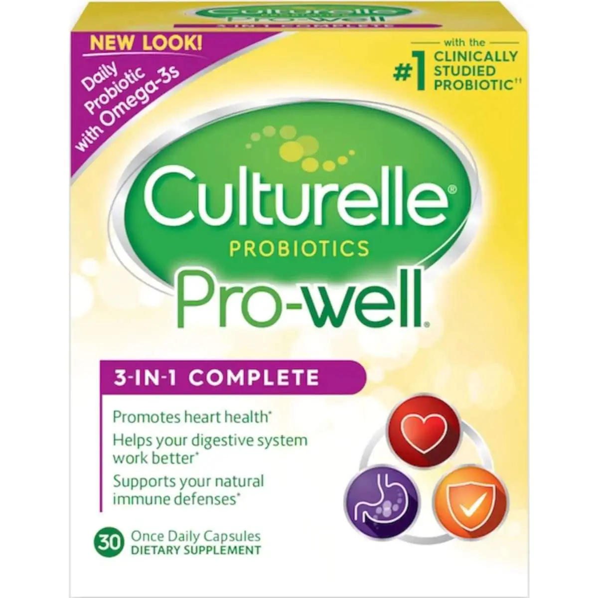 3 Pack Culturelle Probiotics Pro Well 3 In 1 Complete Dietary ...