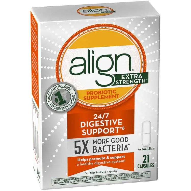 Align Extra Strength Probiotic Supplement Capsules 21 ct Box Reviews 2020