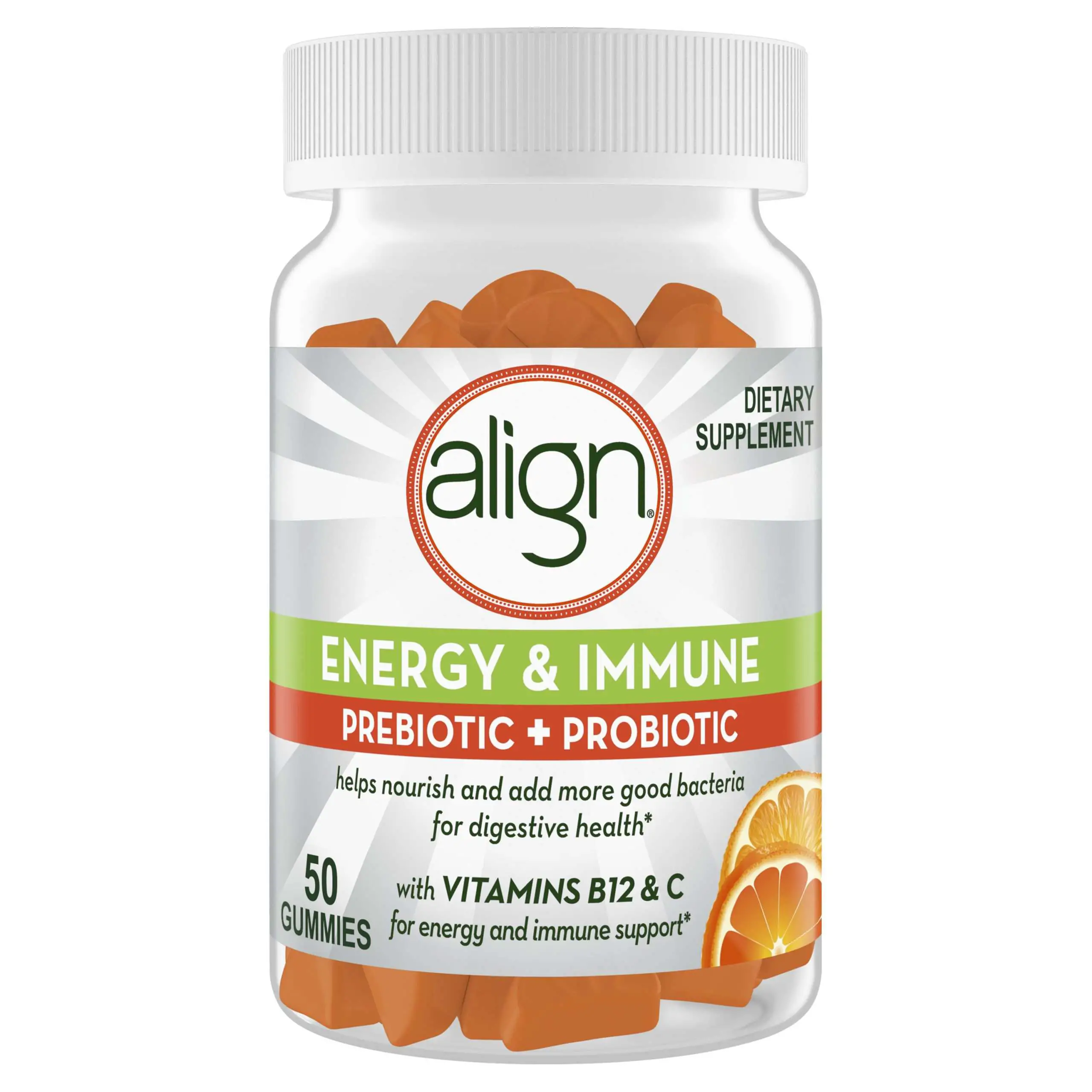 Align Prebiotic Probiotic Supplement Gummies, Natural Flavors, 50 Ct ...