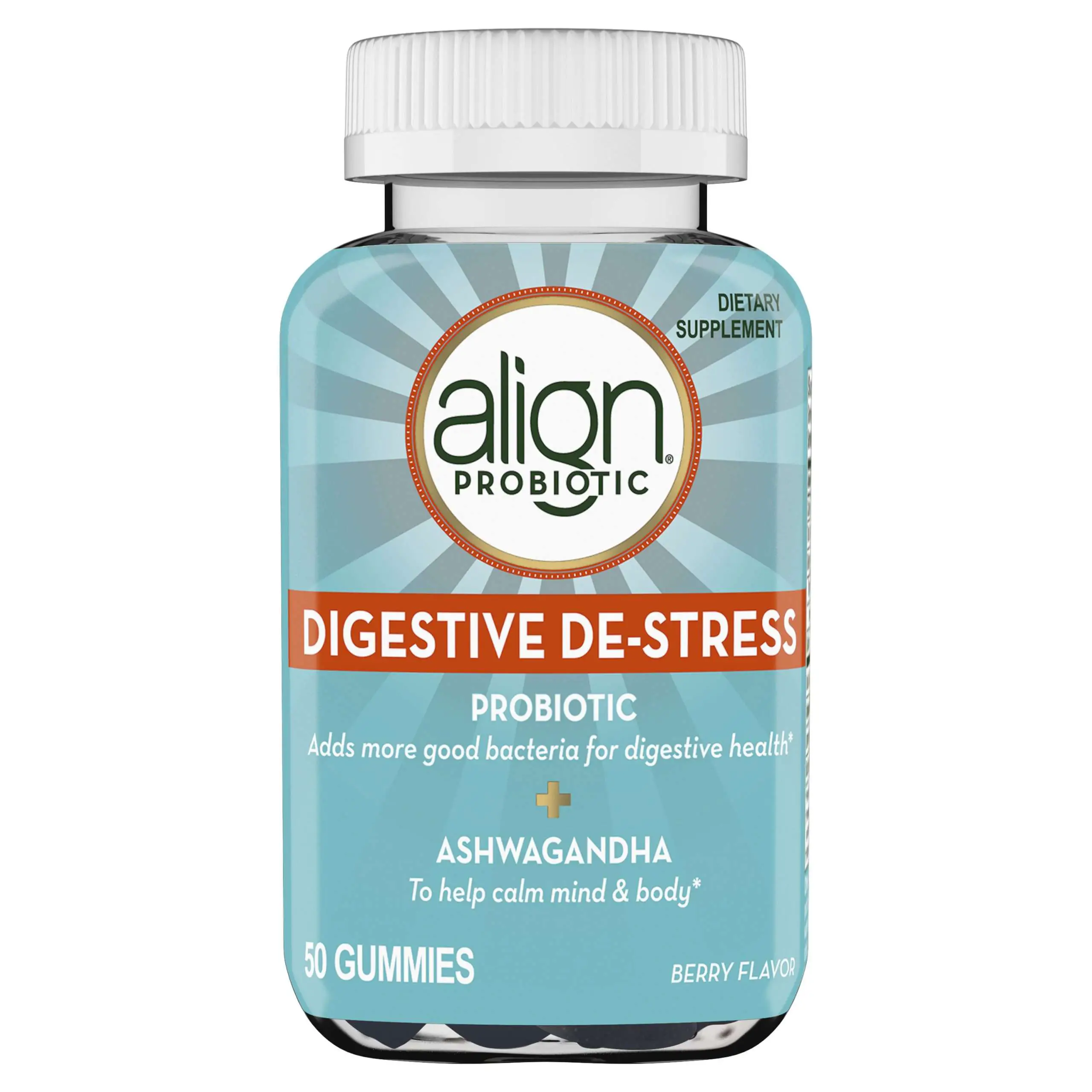 Align Probiotic Gummies Digestive Stress Relief with Ashwagandha 50ct ...