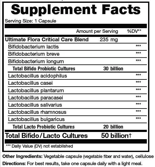 Align Probiotic Ingredients Label