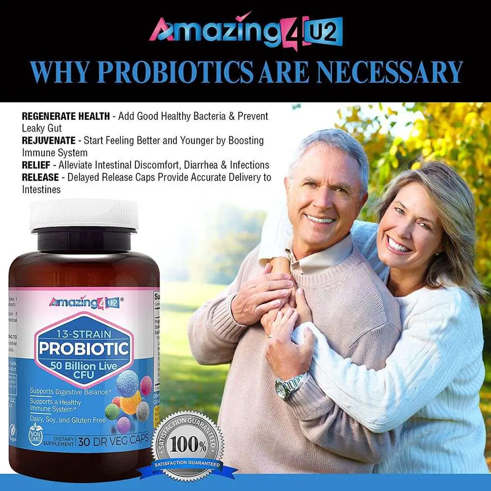Amazing 4U2 Probiotics 50 Billion 13 Strains. Best ...