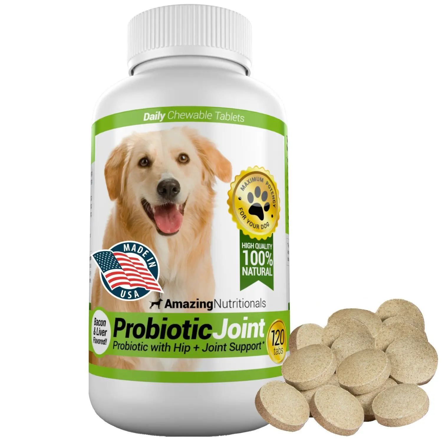 Amazing Probiotics for Dogs Eliminates Diarrhea and Gas, Hip Joint Pain ...