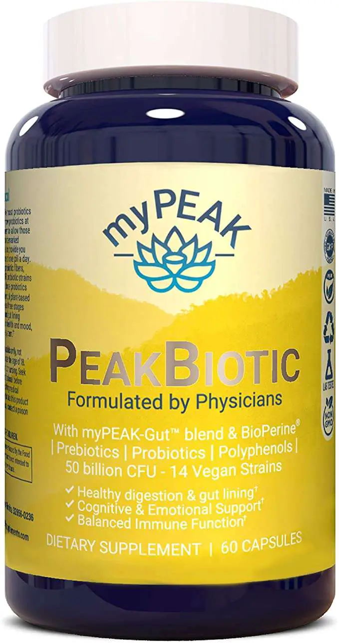Amazon.com: myPEAK PeakBiotic Total Vegan Probiotic Gut ...