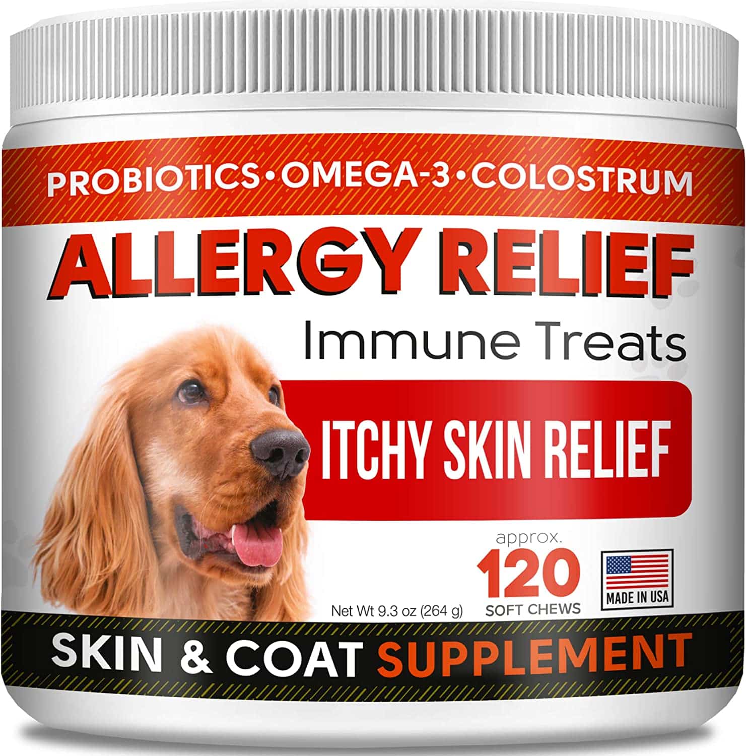 Amazon.com : STRELLALAB Allergy Relief Chews for Dogs with Omega 3 ...