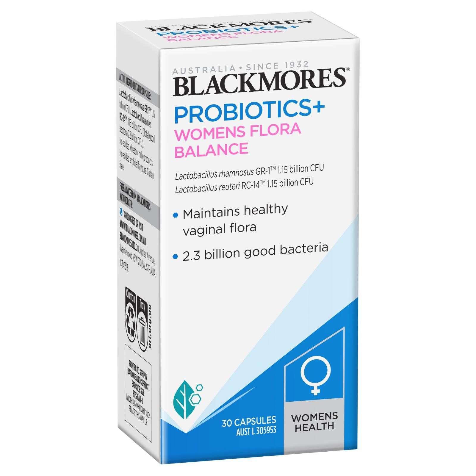 Blackmores Probiotics + Womens Flora Balance Capsules 30 ...