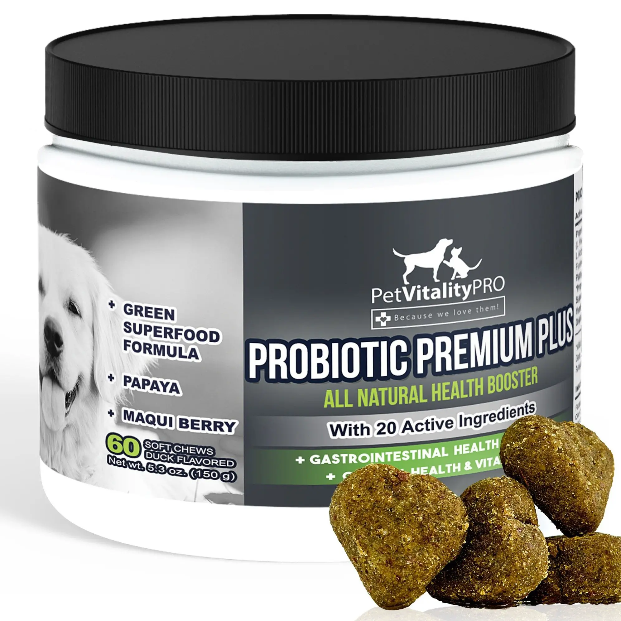 Buy PetVitalityPRO Probiotics for Dogs with Natural Digestive Enzymes 4 ...
