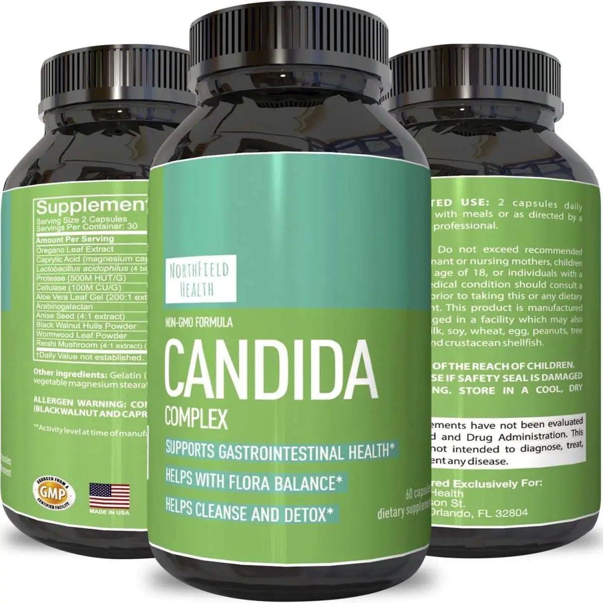 Candida Detox Cleanse Complex with Probiotics Digestive Enzymes Oregano ...