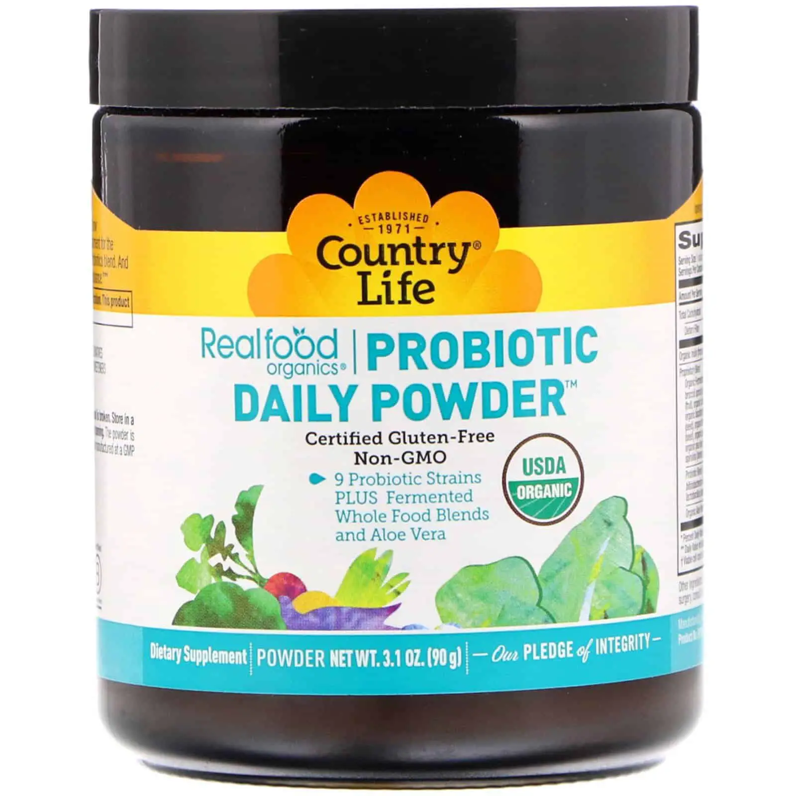 Country Life, Realfood Organics, Probiotic Daily Powder, 3.1 oz (90 g ...