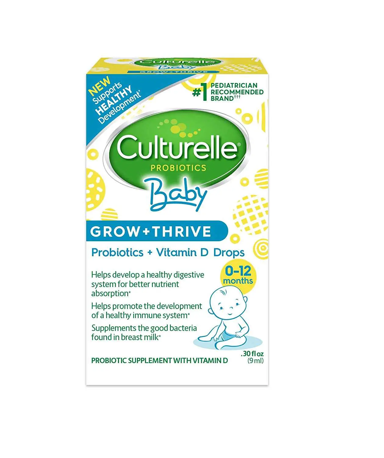 Culturelle Baby Grow &  Thrive Probiotics Vitamin D Drops 0 ...