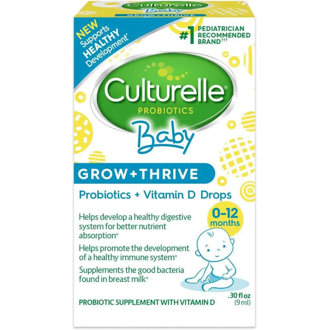 Culturelle Baby Grow + Thrive Probiotics + Vitamin D Drops ...
