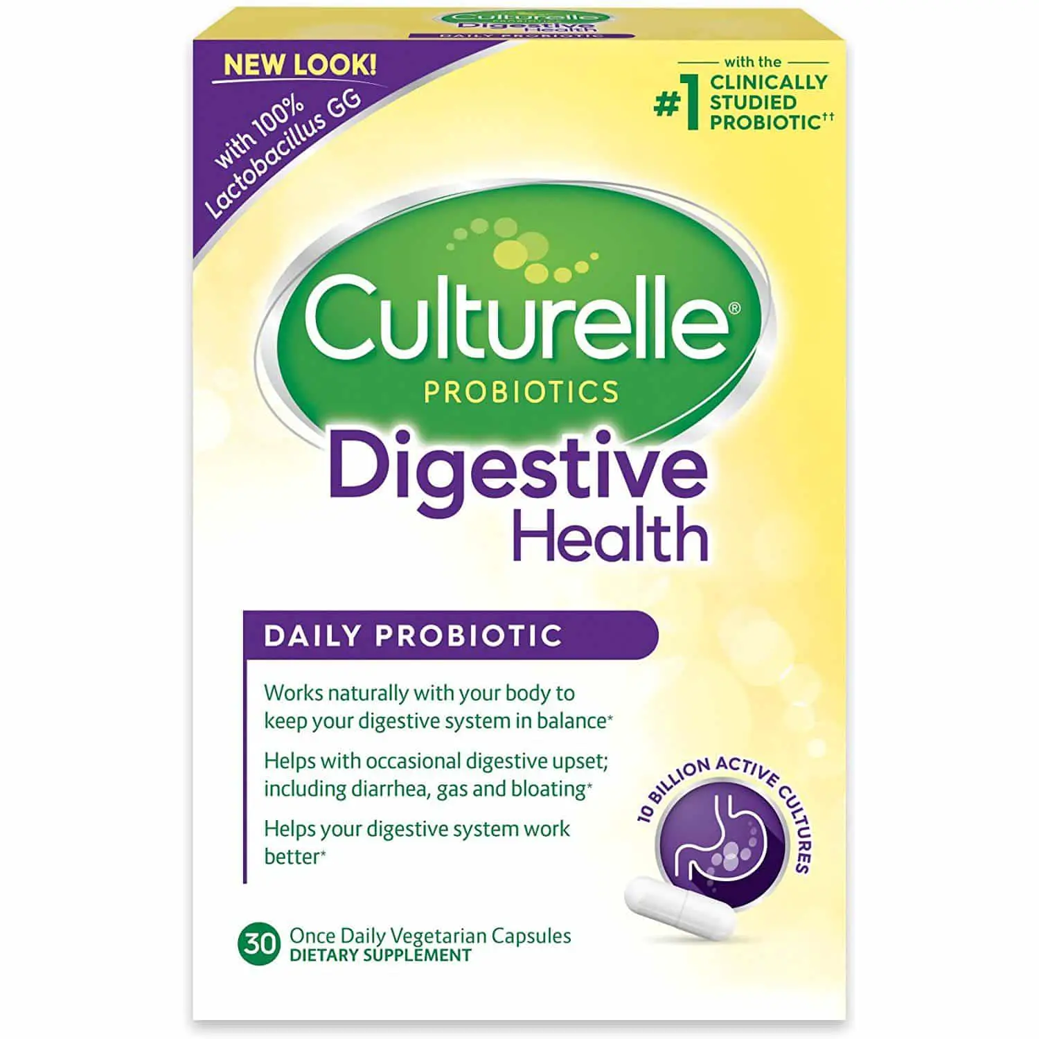 Culturelle Daily Probiotic Formula, Digestive Health Capsules,30 count ...