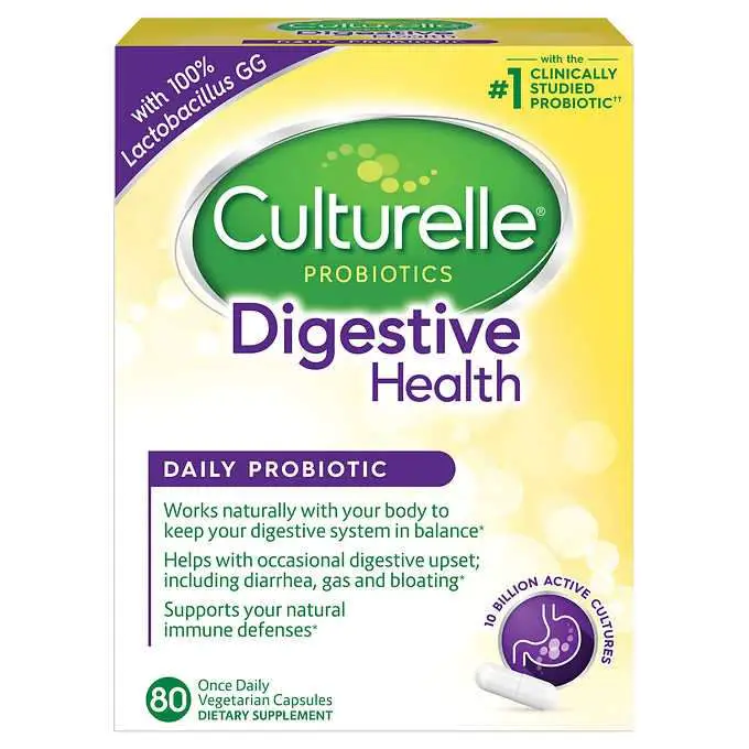 Culturelle Digestive Health Probiotic, 80 Vegetarian ...