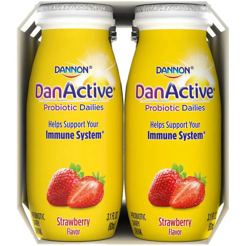 DanActive Light Probiotic Dailies Strawberry Dairy Drink (3.1 oz) from ...