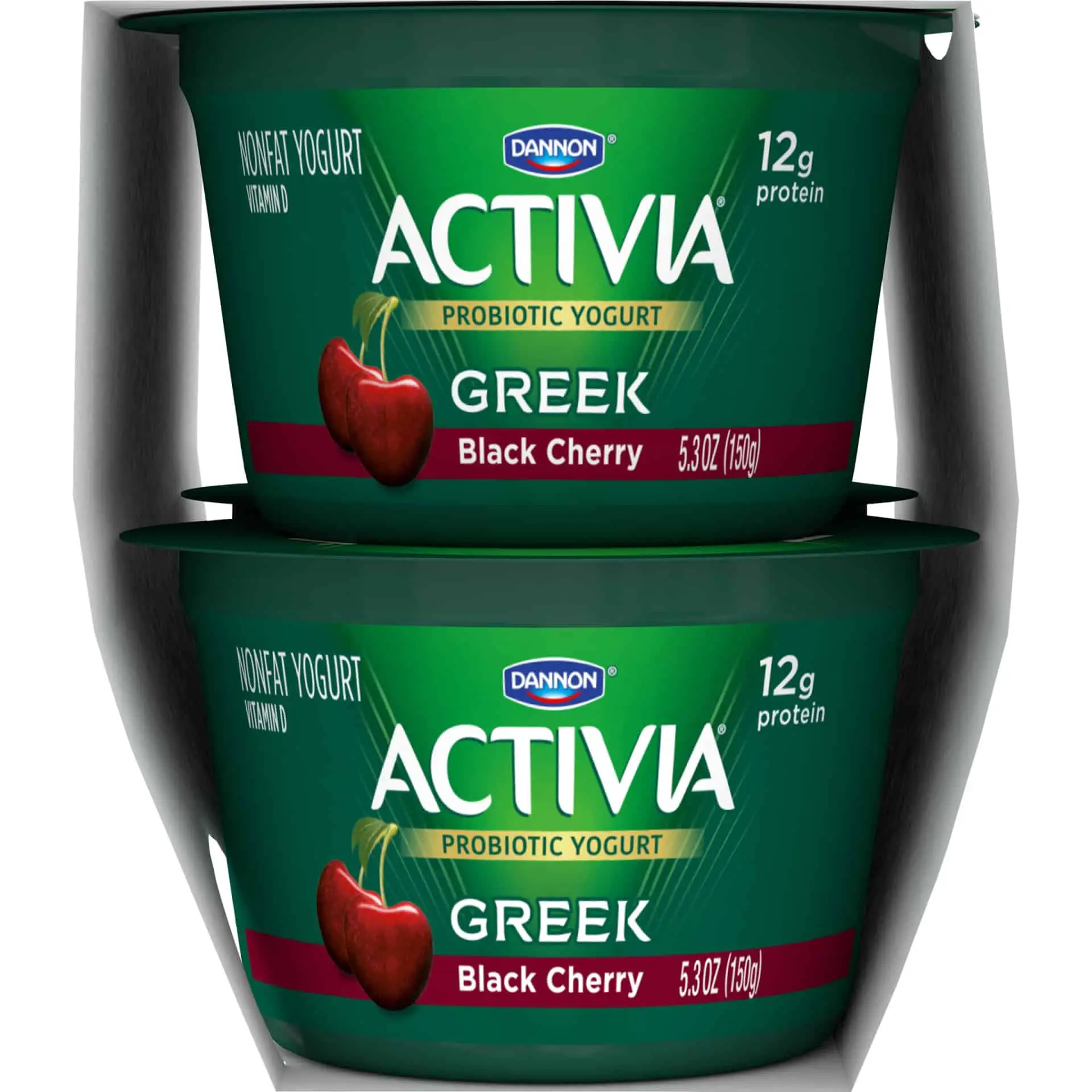Dannon Activia Greek Black Cherry Nonfat Probiotic Yogurt 4 ct  5.3 oz ...