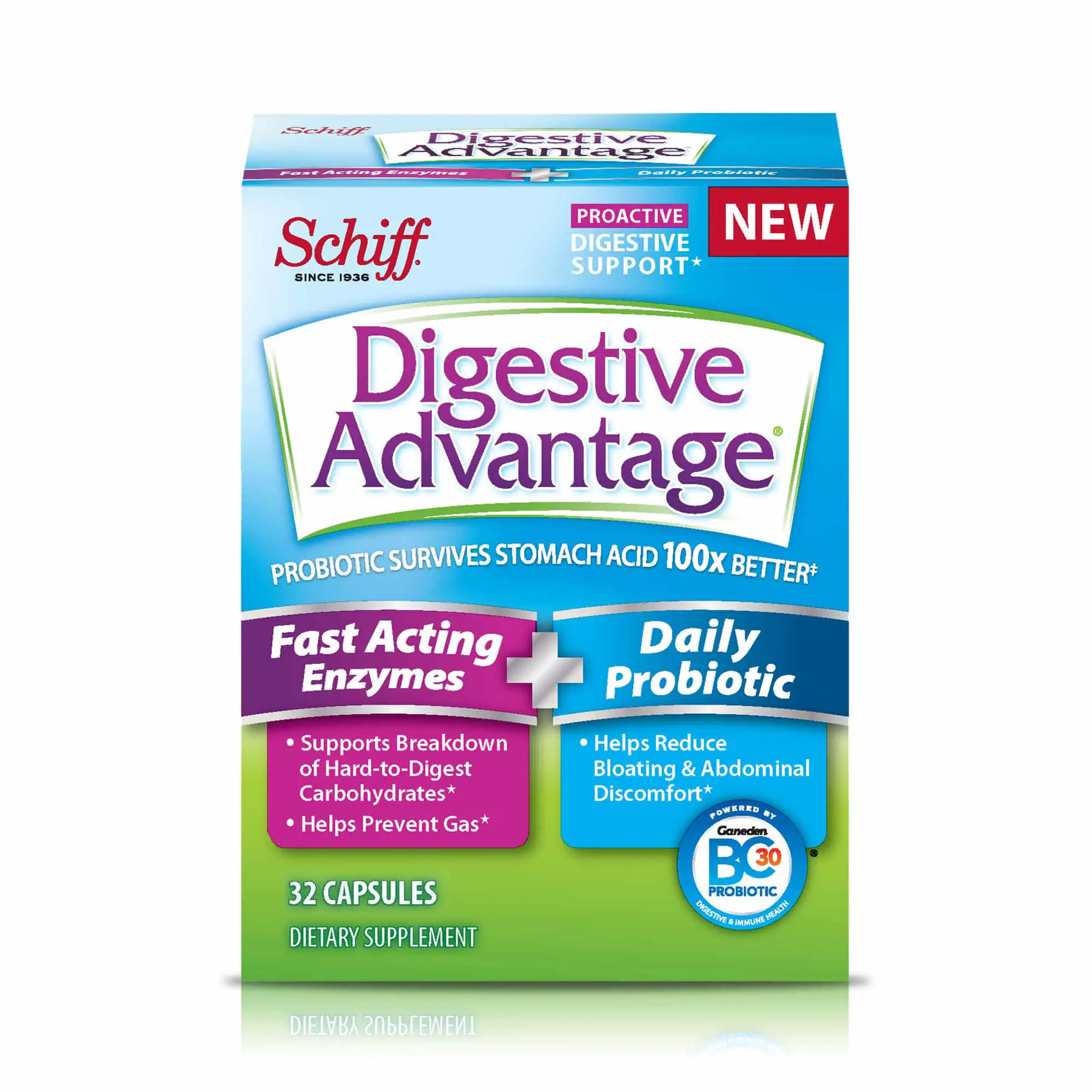 Digestive Advantage Fast Acting Enzymes Plus Daily Probiotic