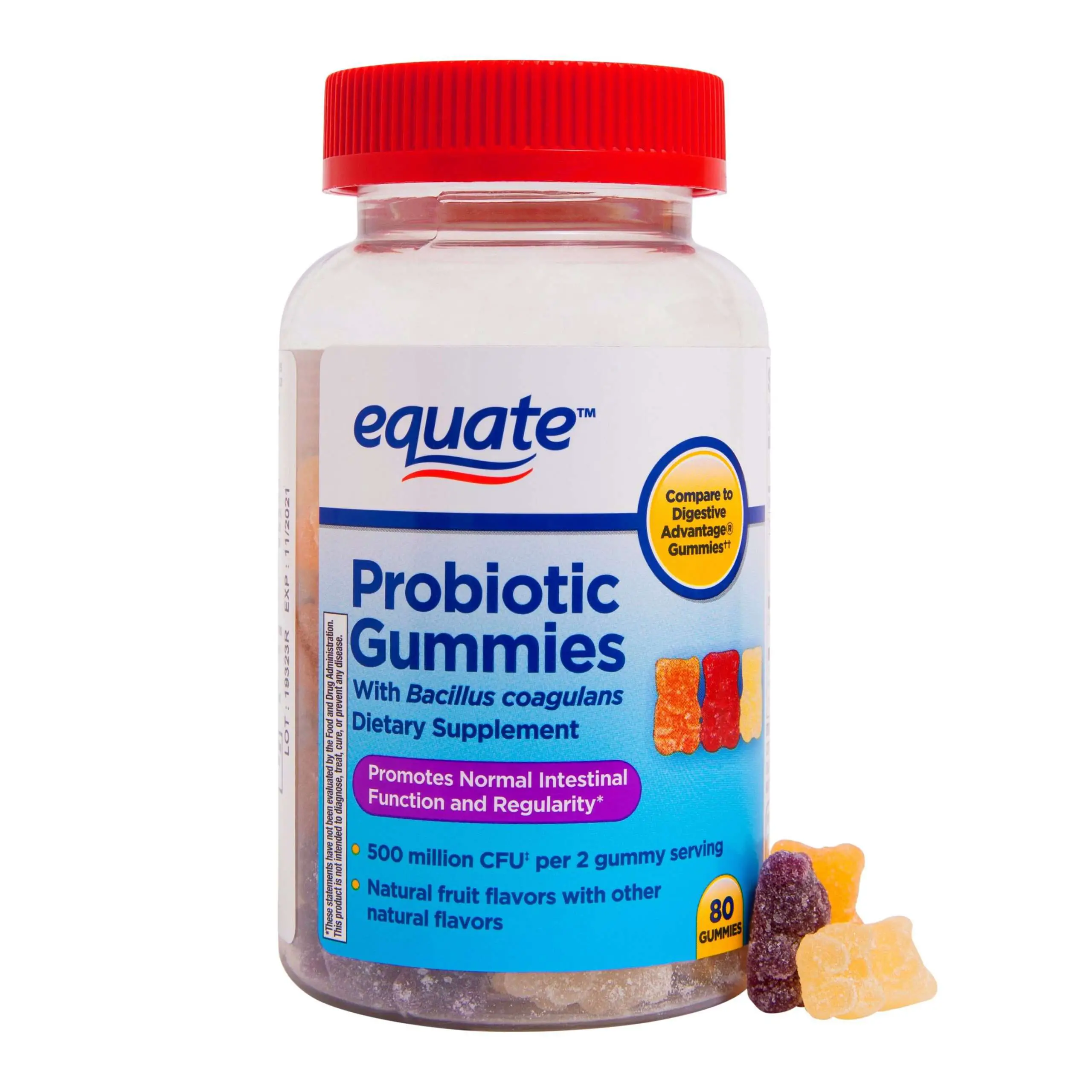 Equate Probiotic Gummies, 80 Count