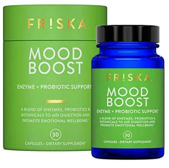Friska Mood Boost, Natural Digestive Enzyme &  Probiotic, Promotes ...