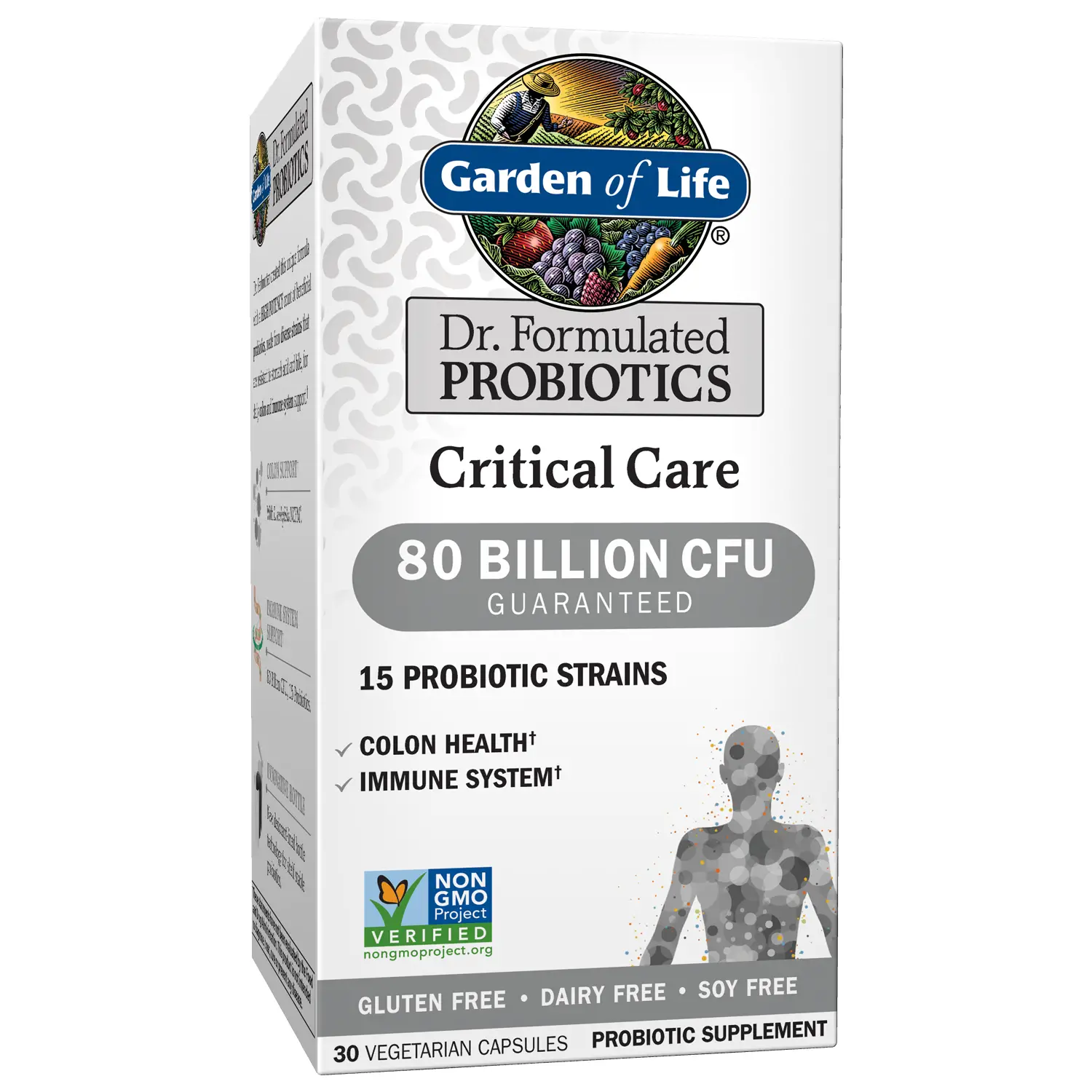 Garden of Life Dr. Formulated Critical Care Probiotics, 80 Billion CFU ...