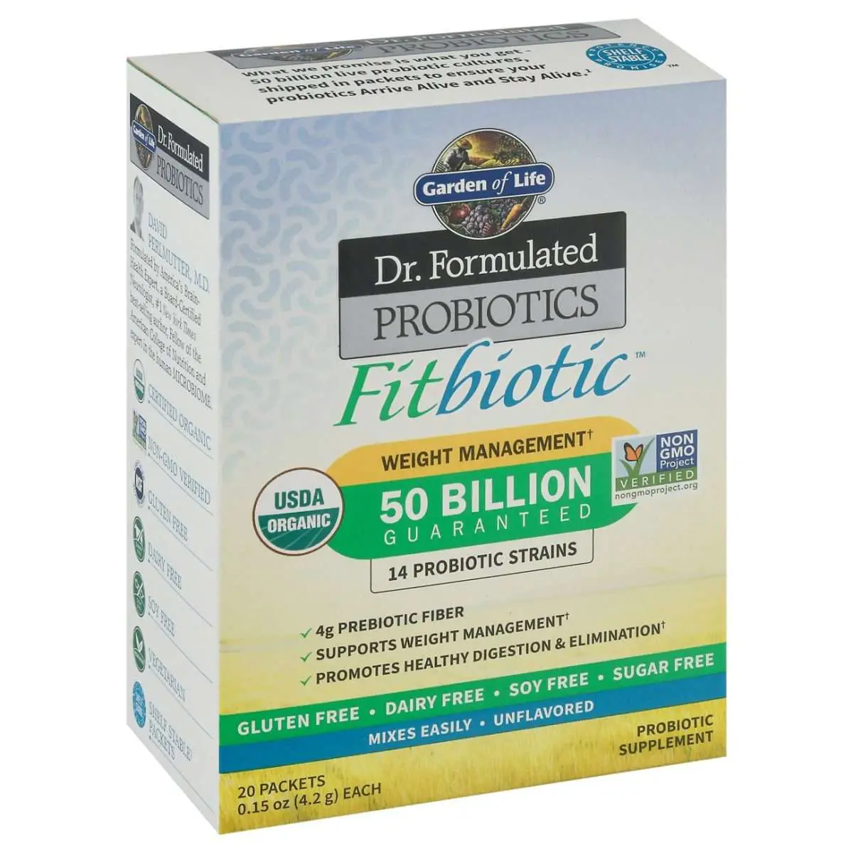 Garden of Life Dr. Formulated Probiotics Fitbiotic Powder Packets ...