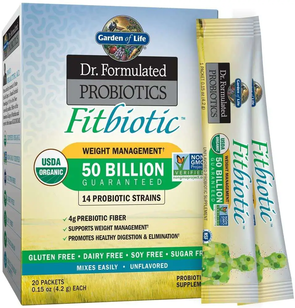 Garden of Life Dr. Formulated Probiotics Fitbiotic Weight Management ...