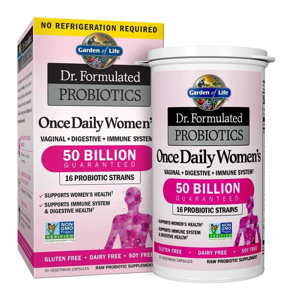 Garden of Life Dr. Formulated Probiotics for Women, Once Daily Womens ...