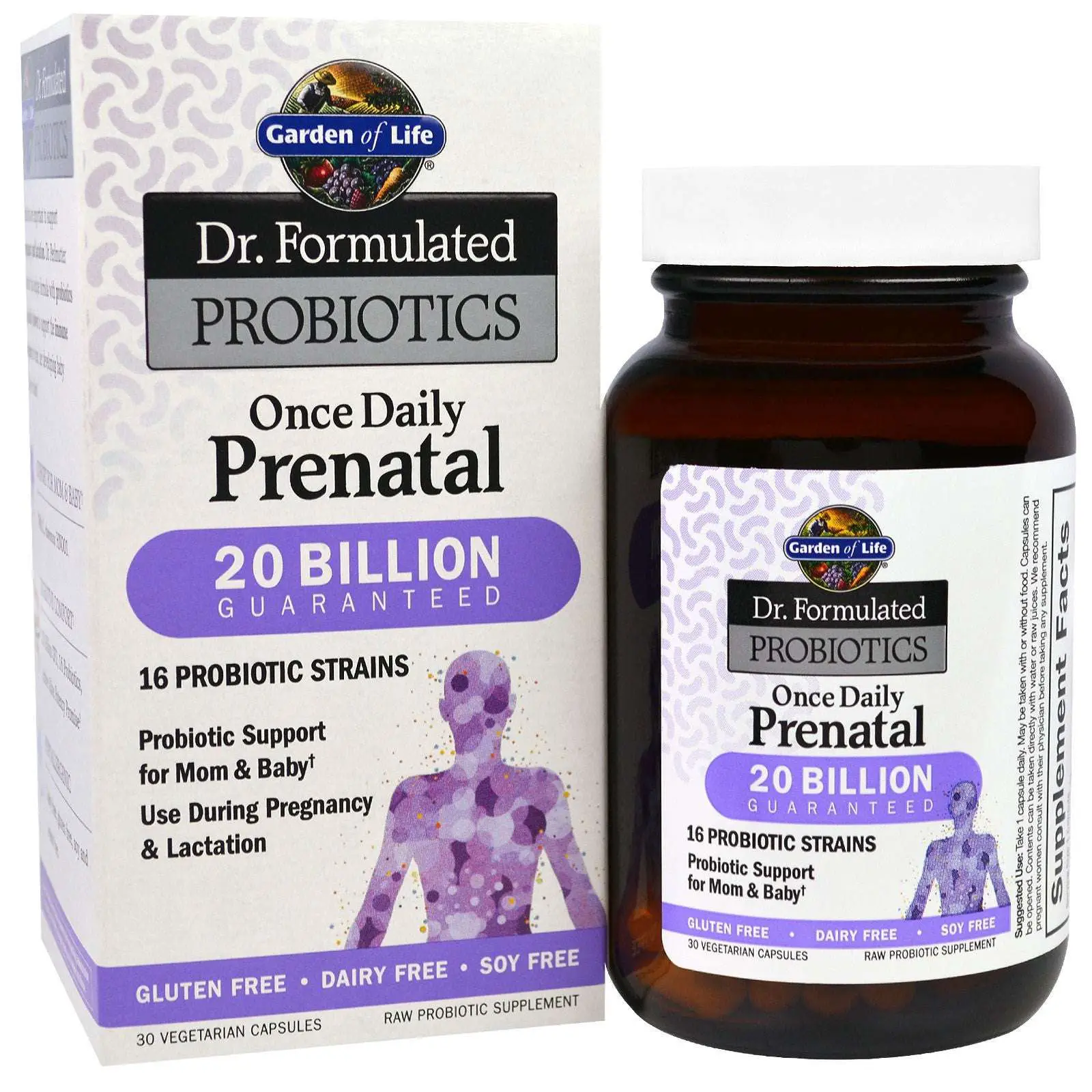 Garden of Life Dr. Formulated PROBIOTICS Once Daily Prenatal, 30 Vcaps ...