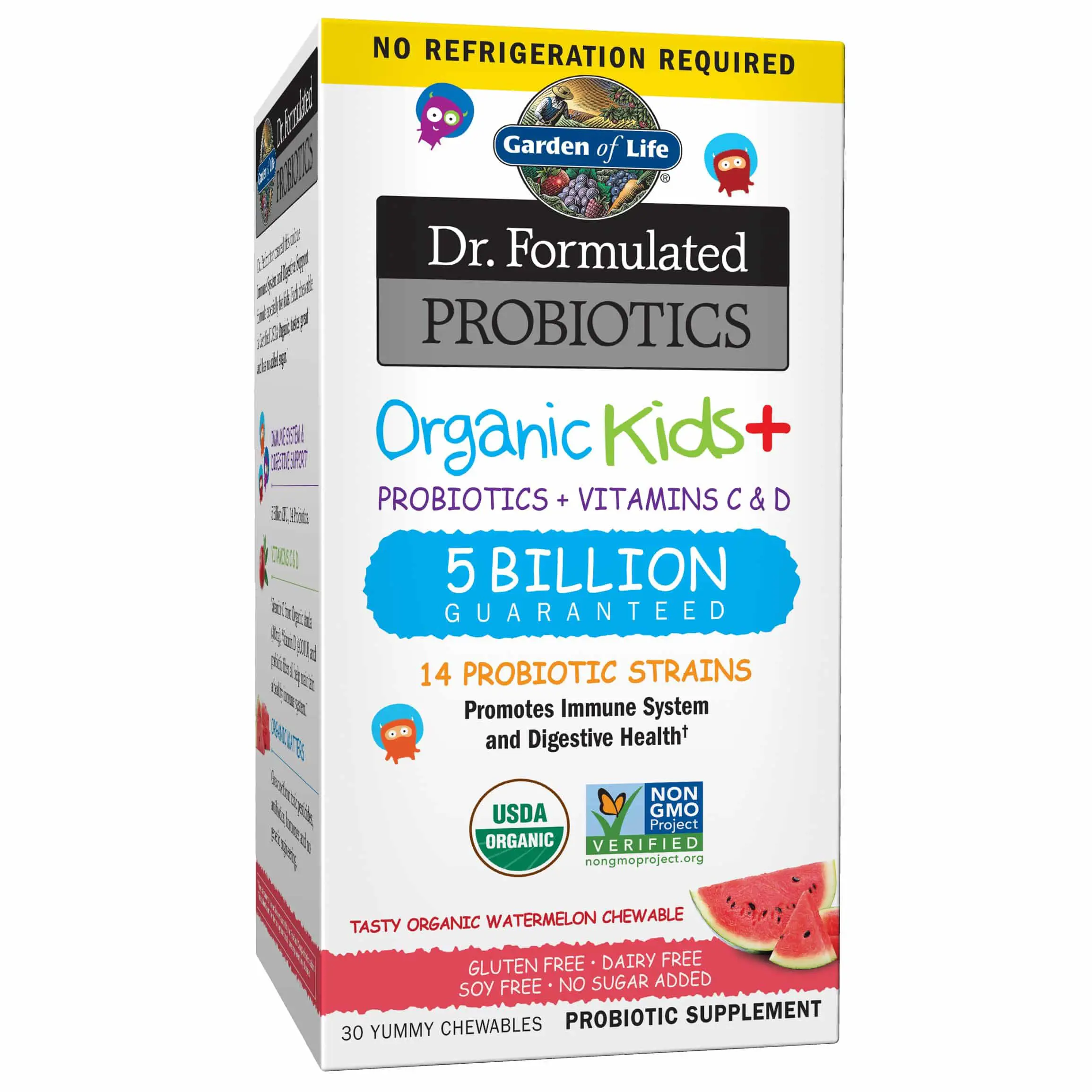 Garden of Life Dr. Formulated Probiotics Organic Kids+ Watermelon Shelf ...