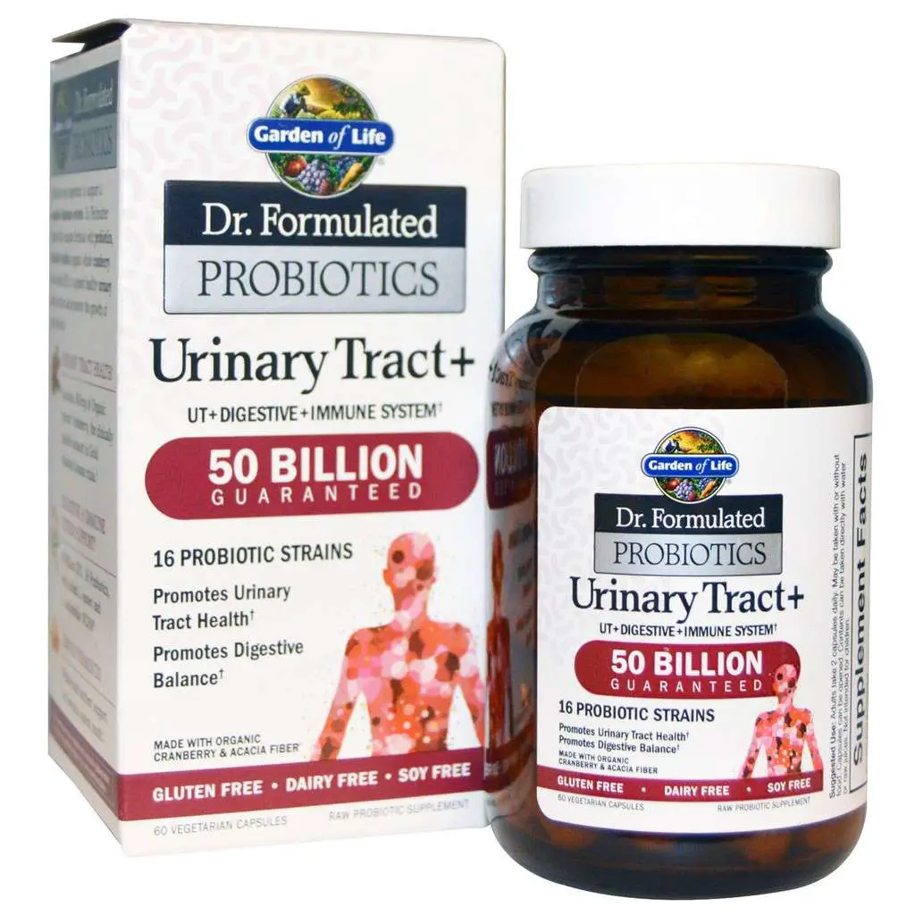Garden of Life, Dr. Formulated Probiotics, Urinary Tract+, 60 Veggie C ...