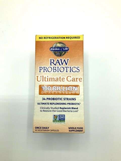 Garden of Life Raw Probiotics Ultimate Care 100 Billion 30 Veggie ...