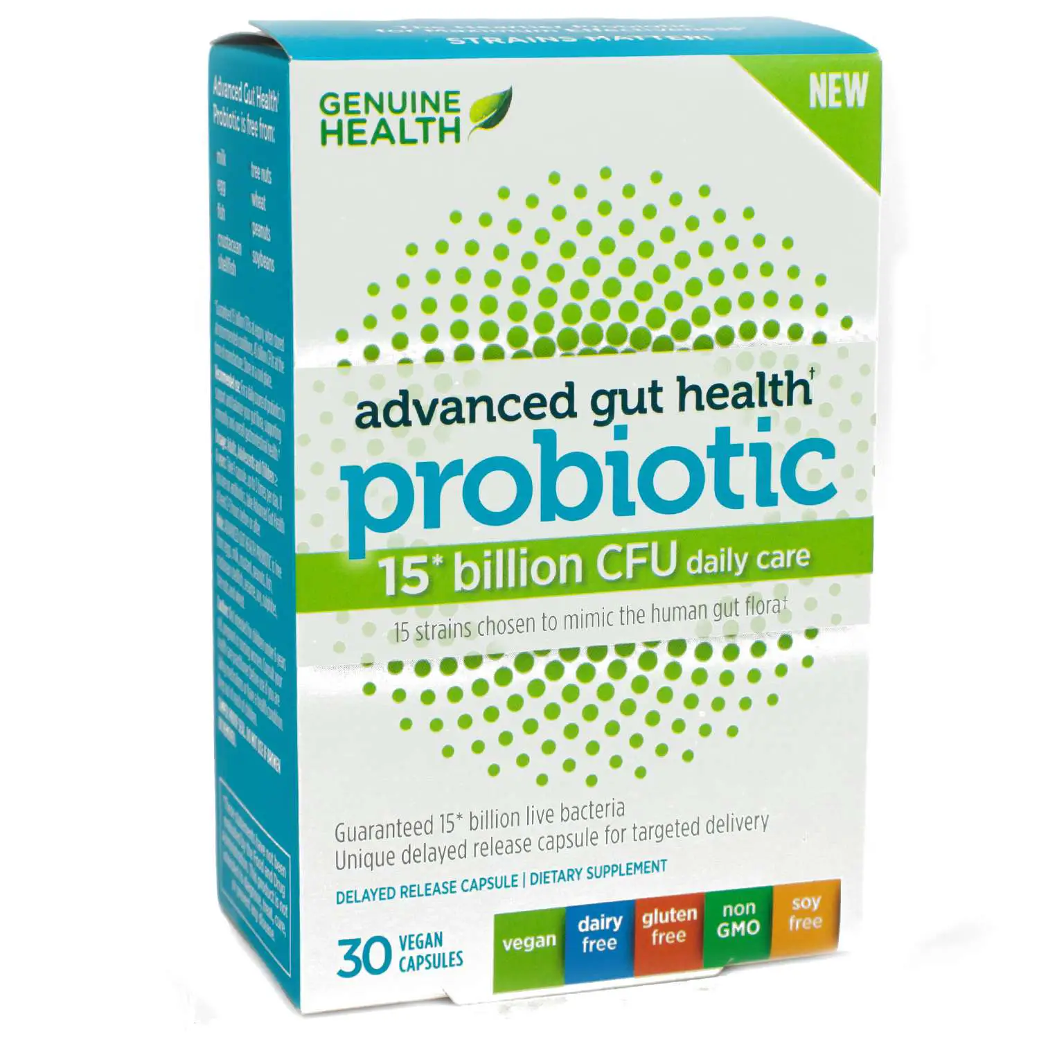 Genuine Health Advanced Gut Health Probiotic 15 Billion ...