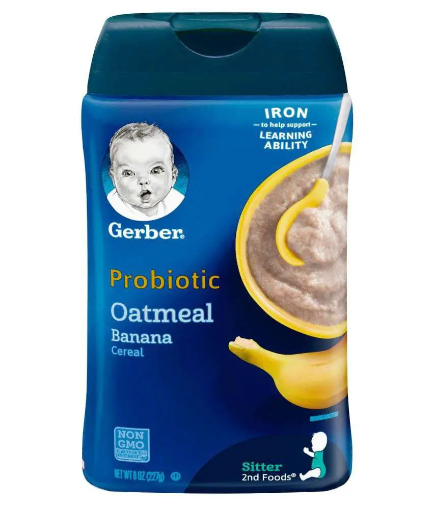 Gerber Probiotic Oatmeal Banana Cereal 227g Infant Cereal for 6 Months ...