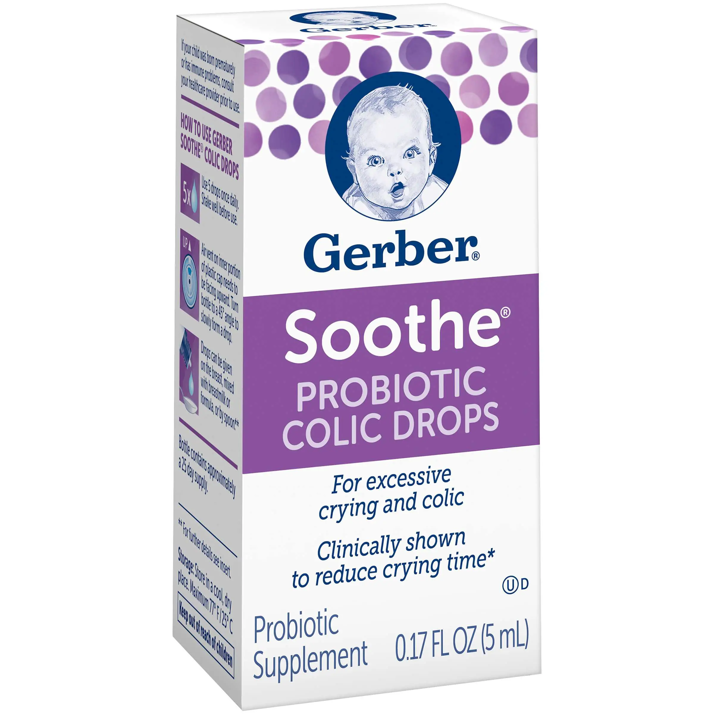 Gerber® Soothe Probiotic Colic Drops, 0.17 fl oz