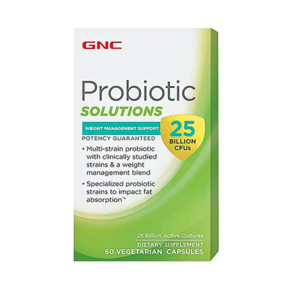 GNC Probiotic Solutions Weight Management Support 25 Billion CFUs 60 ...