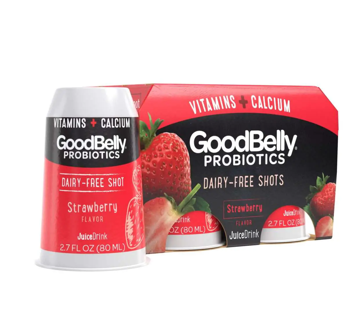 Goodbelly Probiotics Organic Strawberry Juice Drink, 4 ct, 2.7 oz ...