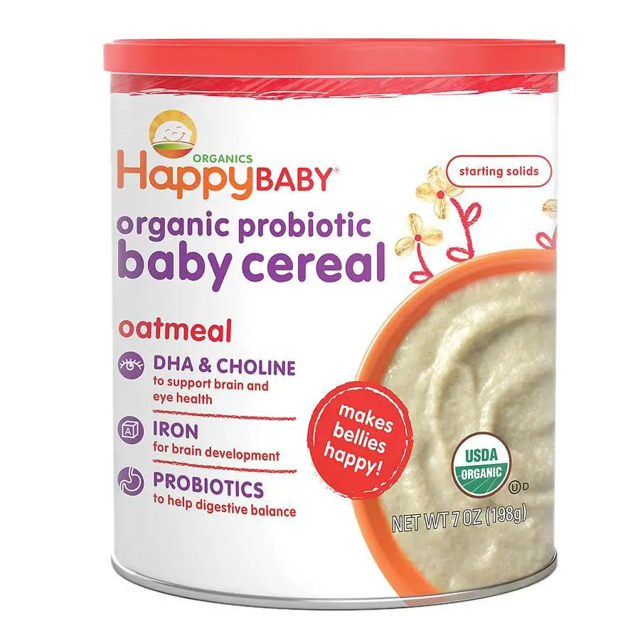 Happy Baby Organic Probiotic Baby Cereal: Oatmeal