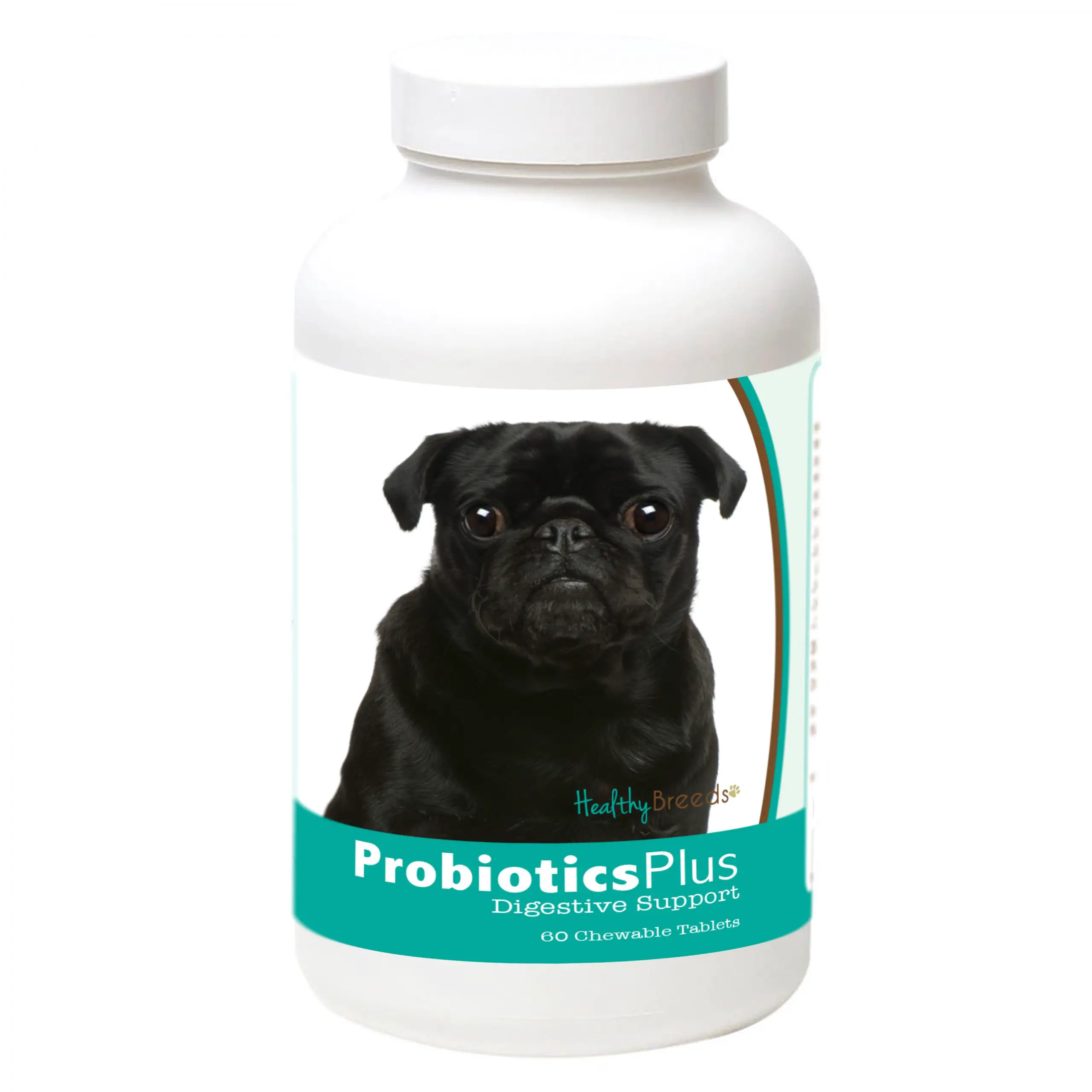 Healthy Breeds Pug Probiotic and Digestive Support for Dogs 60 Count ...