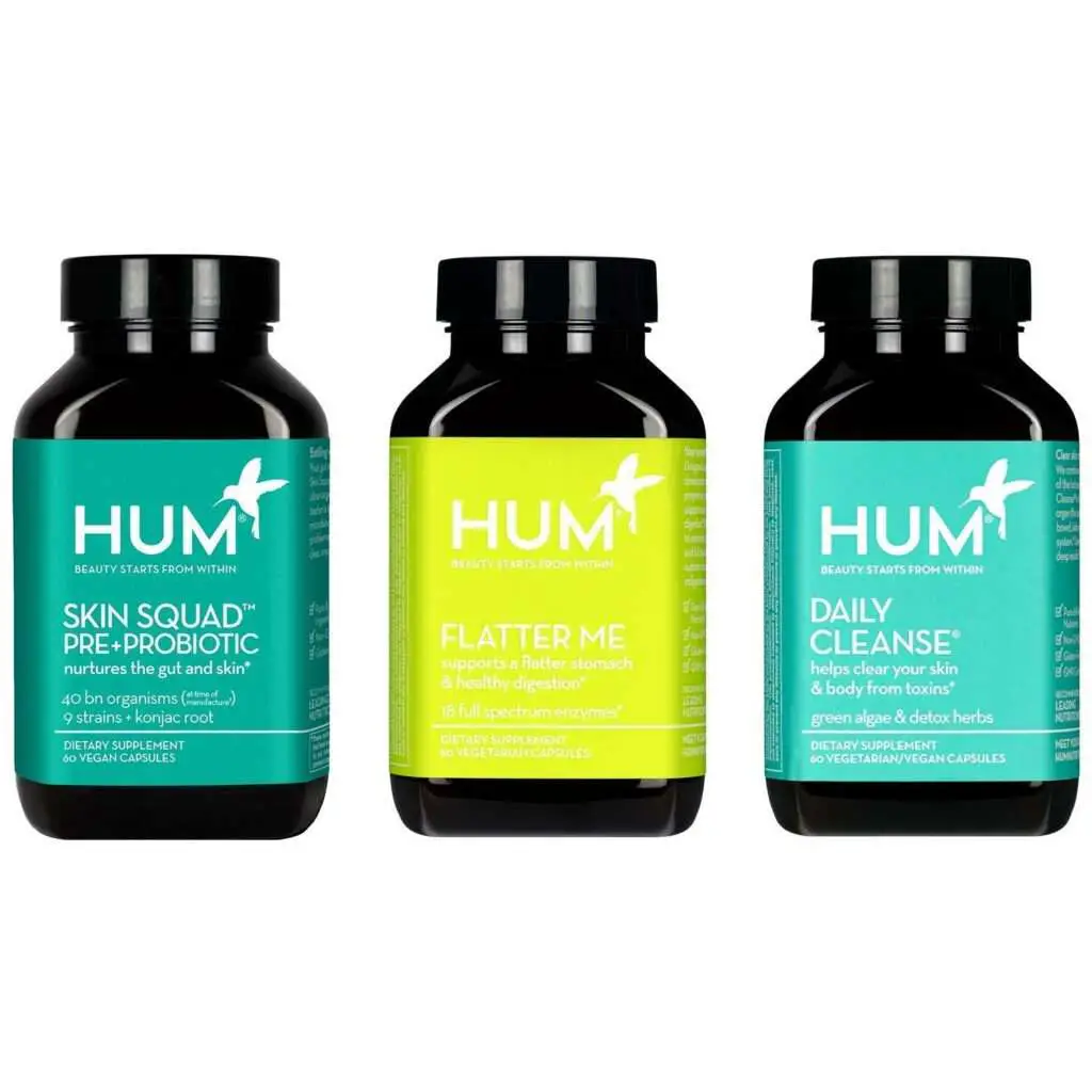 HUM Clear Skin &  Body Detox Support Supplement Set with ...