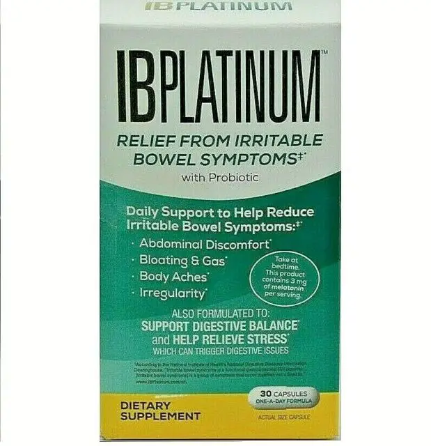 IB Platinum Relief From Irritable Bowel Symptoms With Probiotic 30 Caps ...