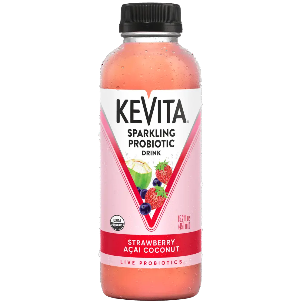 KeVita Strawberry Acai Coconut Sparkling Probiotic Drink, 15.2 oz ...