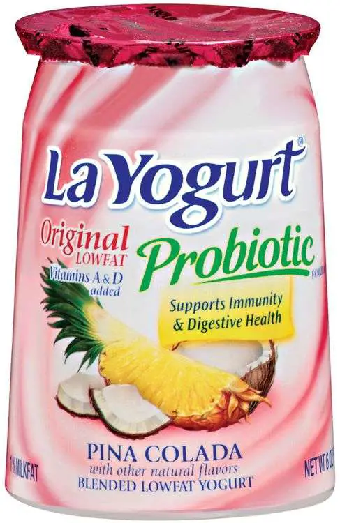 La Yogurt® Original Low Fat Probiotic Yogurt Pina Colada ...