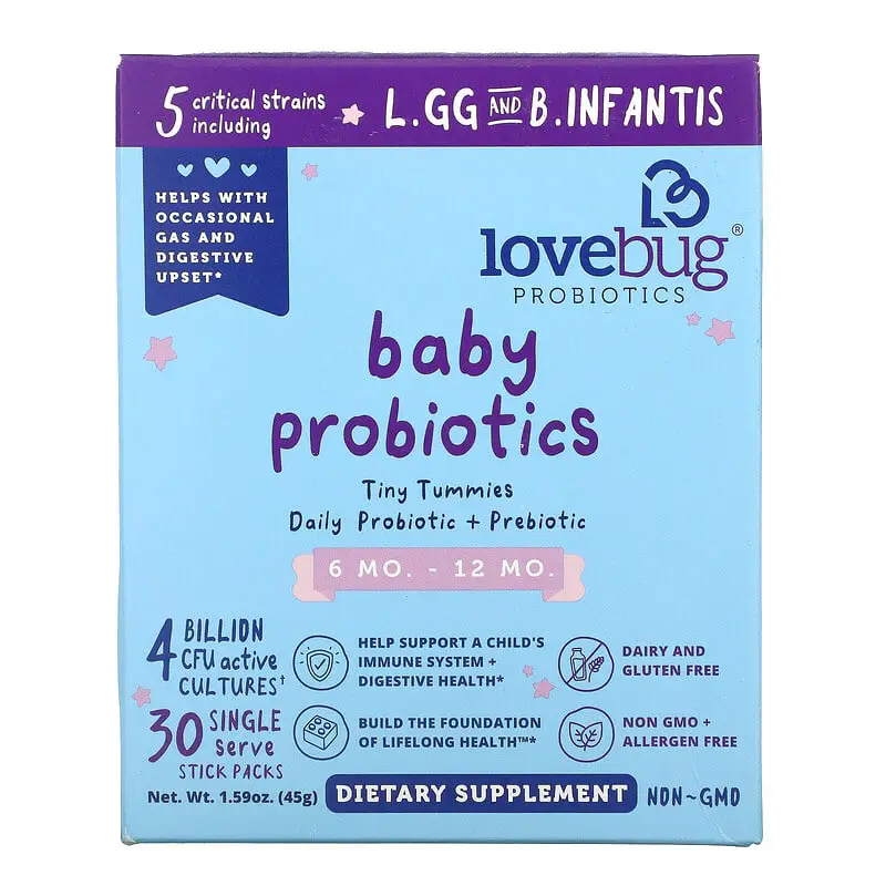 LoveBug Probiotics, Baby Probiotics, Tiny Tummies Daily Probiotic ...