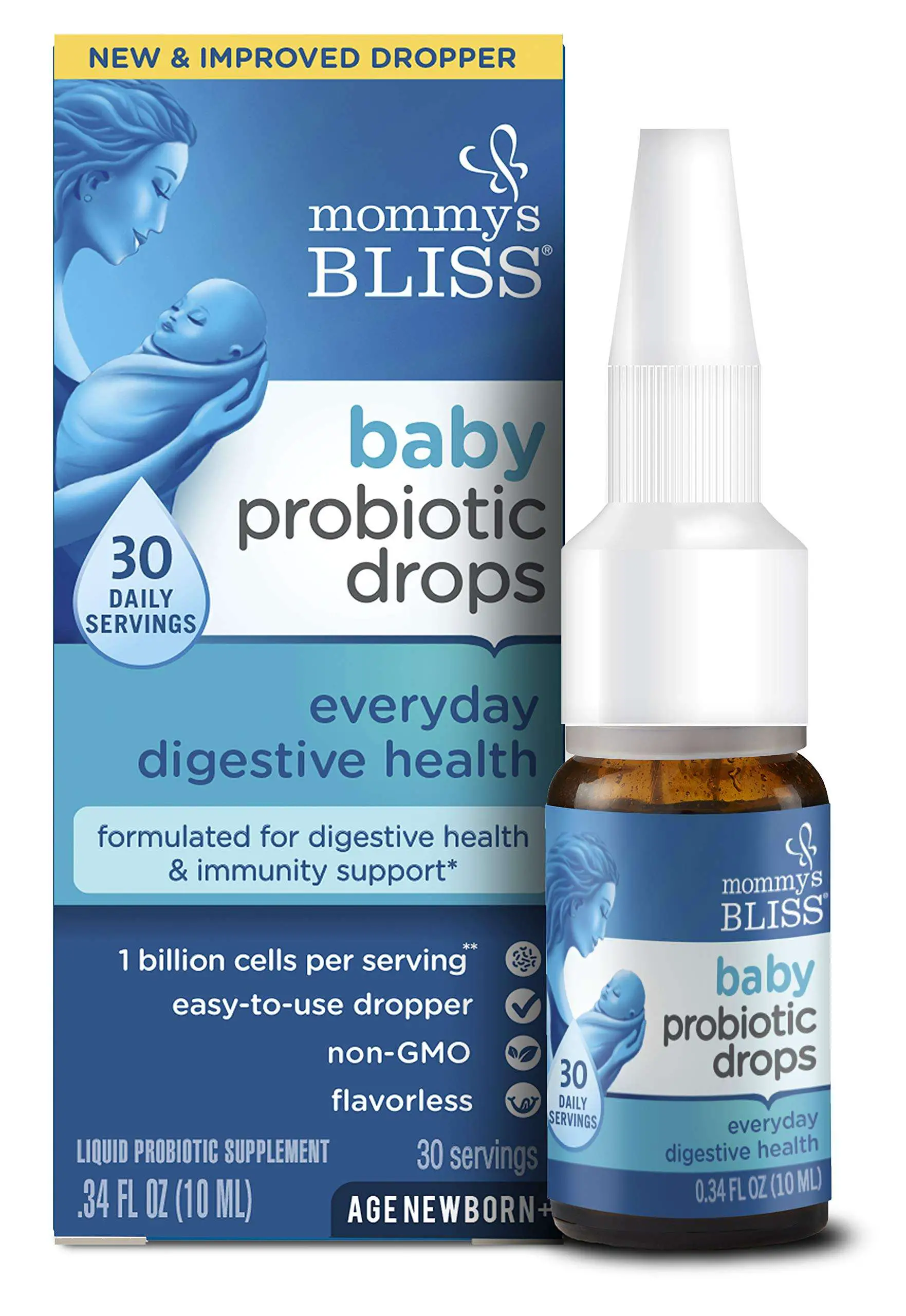 Mommys Bliss Baby Probiotic Drops Everyday  Gas, Constipation, Colic ...
