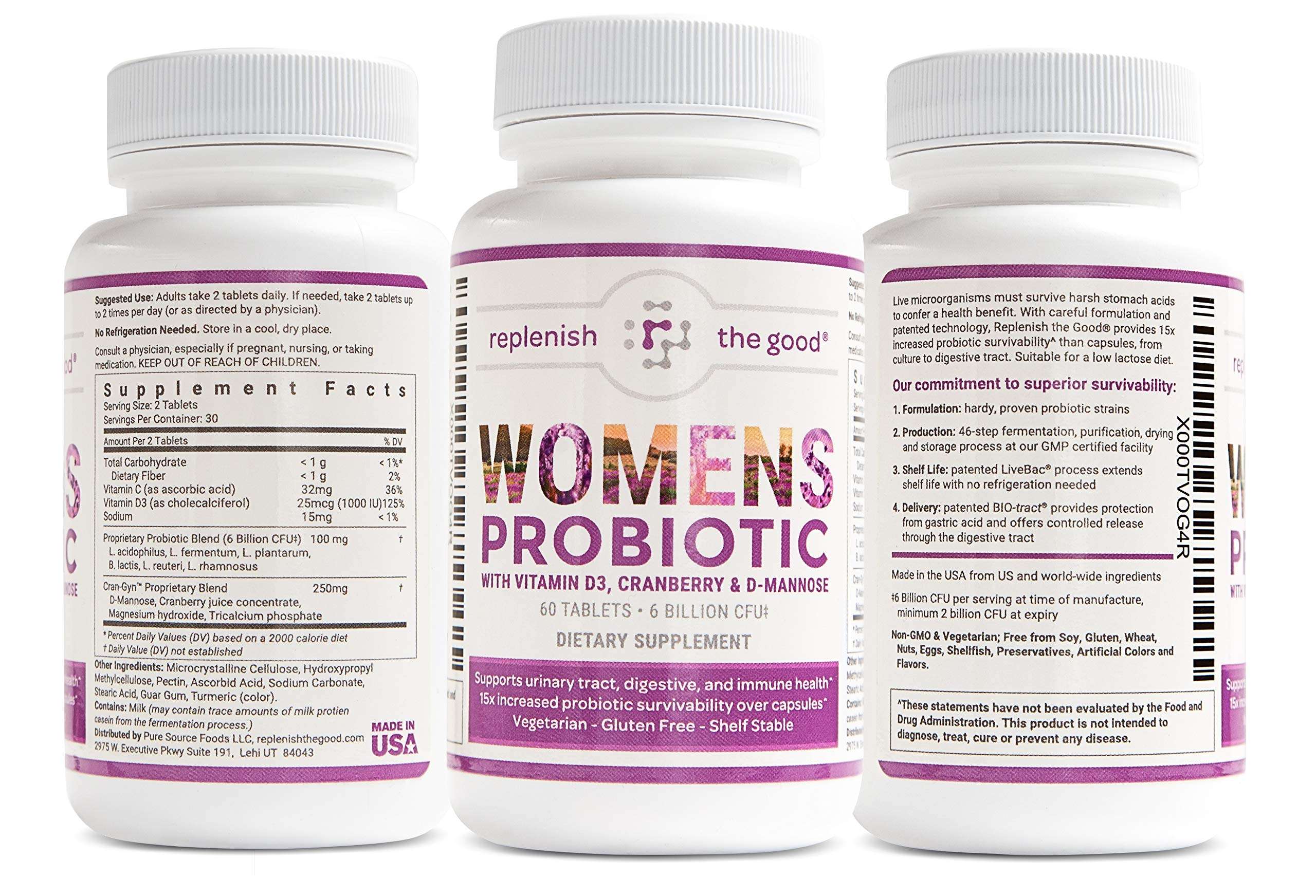 Mua Womens Probiotic 60ct, 6 Billion CFU with Cranberry, D ...