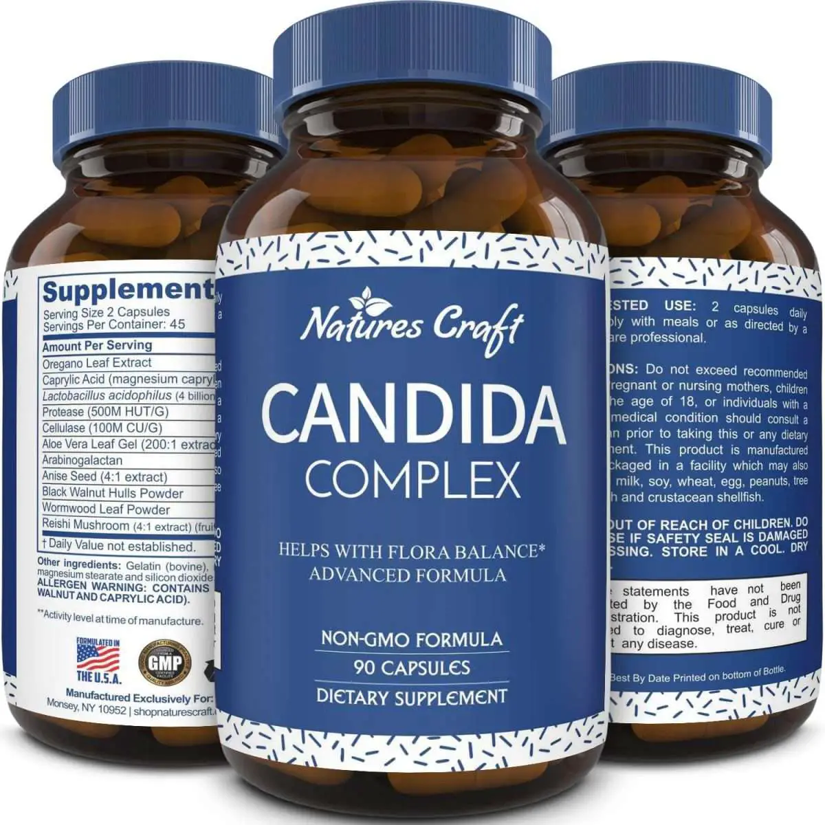 Natural Candida Albicans Detox Pills Fast Acting Relief Pure Probiotics ...