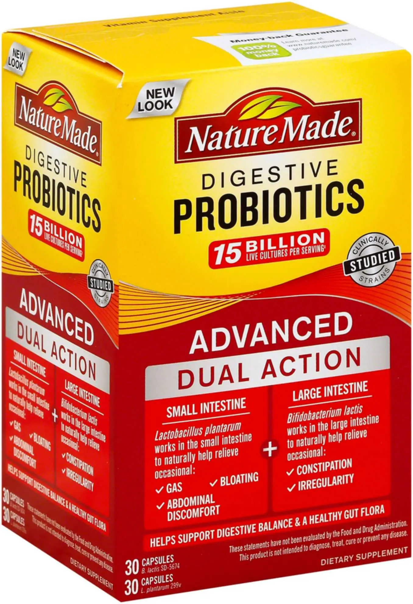 Nature Made Digestive Probiotics Advanced Dual Action Dietary ...