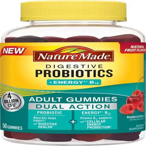 Nature Made Digestive Probiotics and Energy B12 Gummies, 50 Ea ...